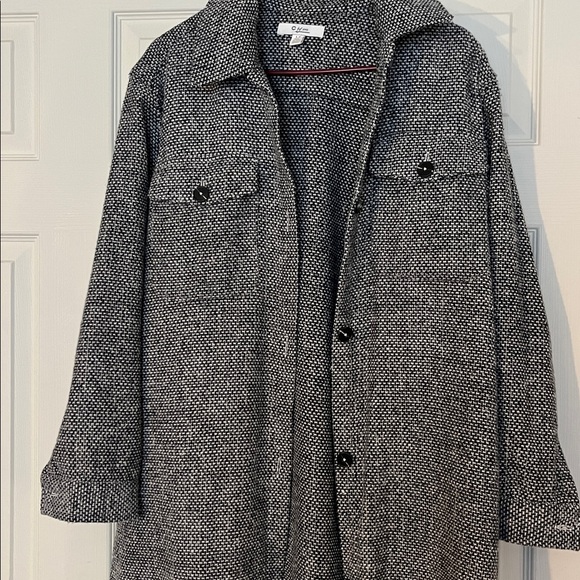 Gray Button-Up Coat - Picture 3 of 4